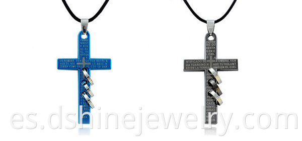 Man Cross Necklace